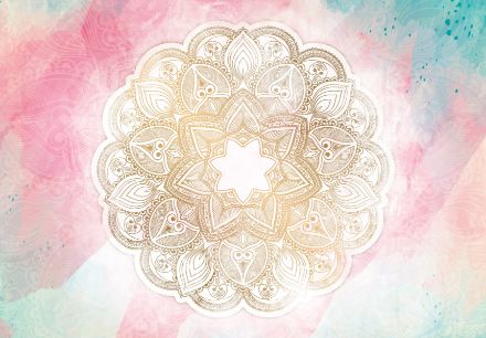 Obrazek Styl Boho Pastelowa Kolorowa Mandala