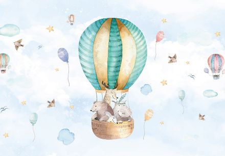 Obrazek Dla Dzieci Skandynawskie Akwarelowe Podróże Balonem