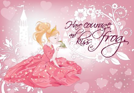 Obrazek Dla Dzieci Księżniczka Różowa Całuje Żabę