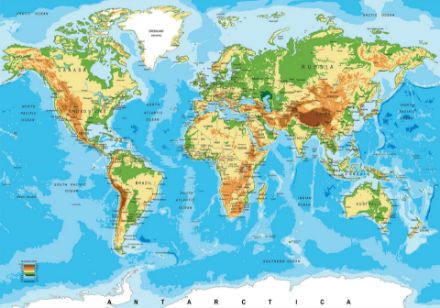 Obrazek Mapa Świata Klasyczna Edukacyjna Globus