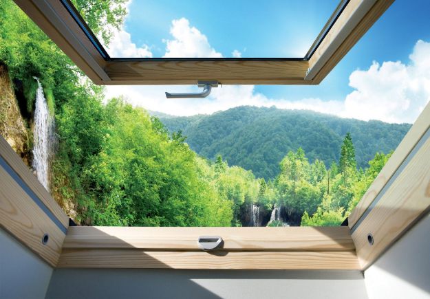 Obrazek 10413 - Blick aus dem Fenster auf die Hügel und Wälder