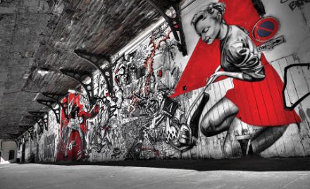 Obrazek Styl Industrialny Graffiti Loft Sztuka