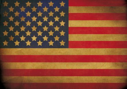 Obrazek Flaga Amerykańska W Stylu Vintage