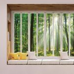 Obrazek 10664 - Blick aus dem Fenster auf den Wald
