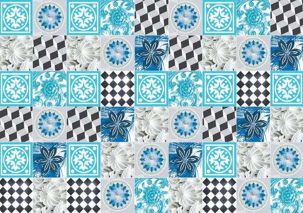 Obrazek 10707 - Blaue Mosaikfliese