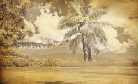 Obrazek Styl Vintage Palma Plaża Morze