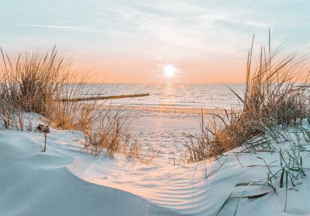 Obrazek 14021 - Krajobraz Plaża Zochód Słońca Morze 