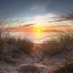 Obrazek 14022 - Landschaft mit Blick auf den Strand und den Sonnenuntergang