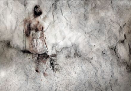 Obrazek 13694 - Das Mädchen auf der rissigen Wand