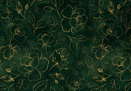 Obrazek 13650 - Goldene Blumen und Blätter