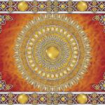 Obrazek 10372 - Mandala in Gold und Rot