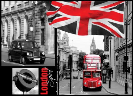 Obrazek Miasto Londyn Wielka Brytania Flaga