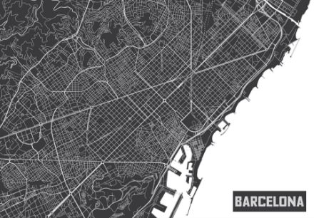 Obrazek Mapa Plan Miasta Barcelona Hiszpania