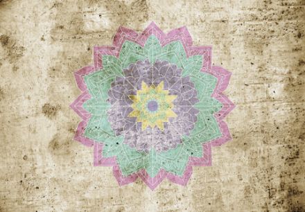 Obrazek Abstrakcja Mandala Boho Ornament Beton