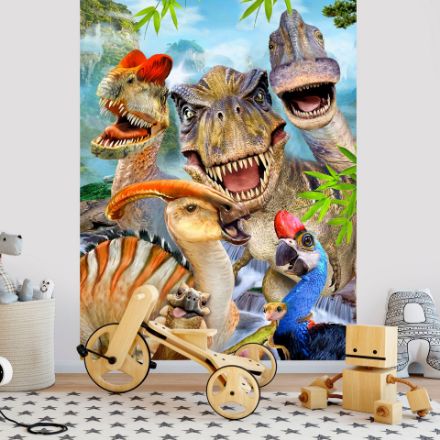 Obrazek Dla Dzieci Kolorowe Dinozaury T-Rex Zwierzęta