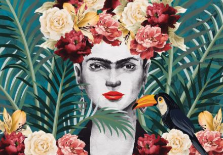 Obrazek 14110 - Sztuka Frida Kahlo Kwiaty Egzotyka 