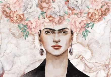 Obrazek 14111 - Sztuka Frida Kahlo Różowe Piwonie 
