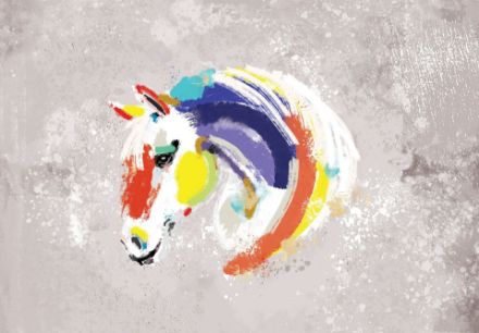 Obrazek 14121 - Zwierzęta Koń Kolorowa Sztuka Graffiti