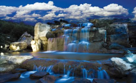 Obrazek Krajobraz Wodospad Natura Niebieska Niebo