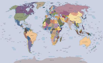 Obrazek Mapa Świata Szkoła Edukacja Atlas