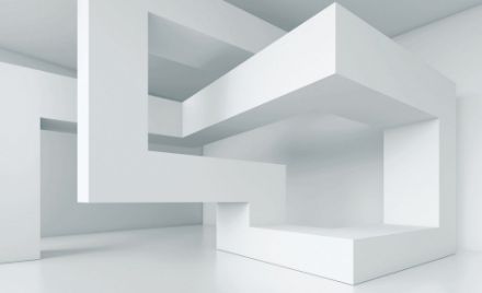 Obrazek 3D Abstrakcja Przestrzenna Geometria Biała