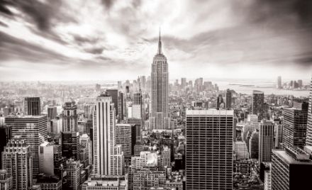 Obrazek Miasto Nowy Jork Krajobraz Wieżowce Sepia