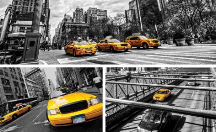 Obrazek 2767 - Kolaż żółte taksówki