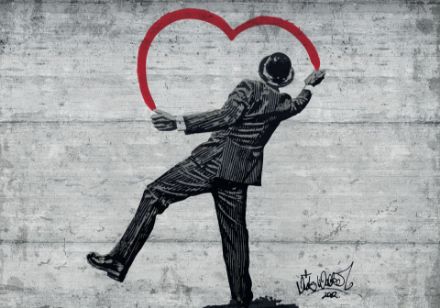 Obrazek Sztuka Reprodukcja Banksy Beton Miłość