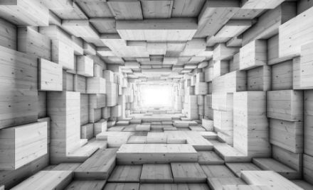 Obrazek 3248 - Drewniany tunel 3D