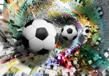 Obrazek Sport Piłka Nożna Abstrakcja 3D