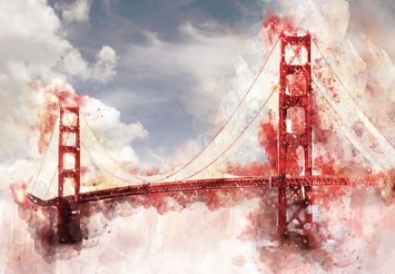 Obrazek Sztuka Natura Malowany Most Chmury