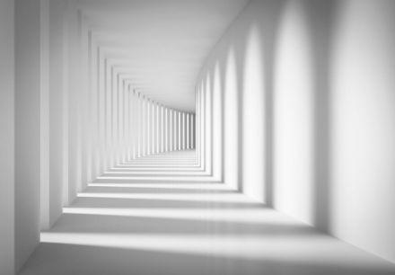 Obrazek 14143 - 3D Przestrzenny Biały Tunel Korytarz