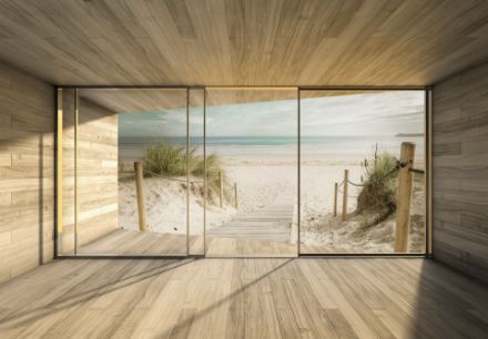 Obrazek 14237 - 3D Okno Tarasowe Plaża Morze Widok