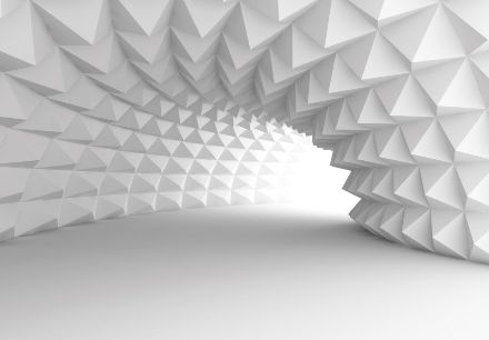 Obrazek 14183 - 3D Przestrzenny Tunel Biały Trójwymiar