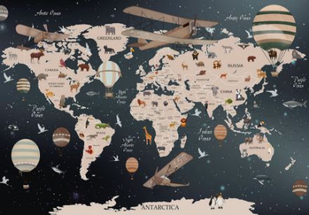 Obrazek 14406 - Dla Dzieci Mapy Świat Geografia