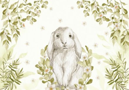 Obrazek 14412 - Dla dzieci akwarelowy króliczek