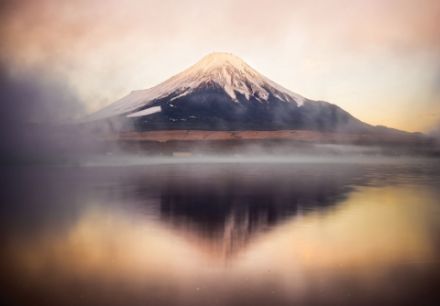 Obrazek 14626 - Krajobraz jezioro góra Fudżi