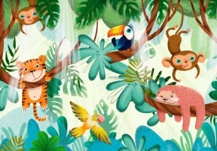 Obrazek 14548 - Dla dzieci zwierzątka dżungla