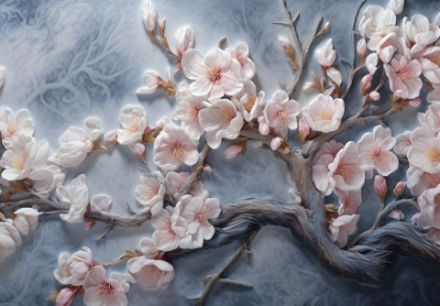 Obrazek 14754 - Sztuka Natura Malowane Gałęzie Kwiaty