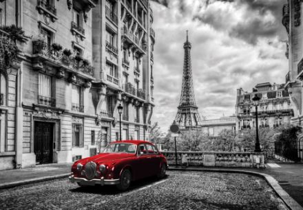 Obrazek Miasto Paryż Wieża Eiffla Retro