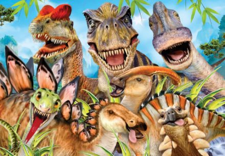 Obrazek Dla Dzieci Dinozaury T-Rex Pterodaktyl Zwierzęta