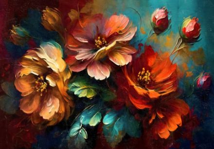 Obrazek 14690 - Sztuka malowane kwiaty natura